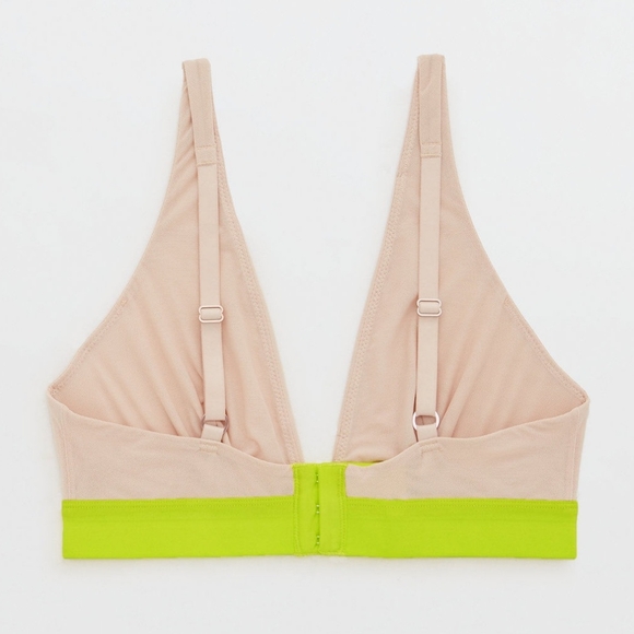 🥂AERIE 2-PACK SMOOTHEZ MESH PLUNGE BRALETTE SIZE XS - Picture 5 of 11